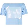 Off-White SS21 Virgil Abloh Religious Pattern Oil Painting T-Shirt Women Tops Blue OW-SS18-047