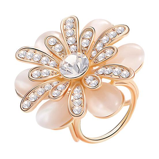 Scarf Button, Three-Circle Ring Design Scarf Clip with Opal Rhinestones, Decorative Scarf Fastener for Shawls And Shirts Accessory белый