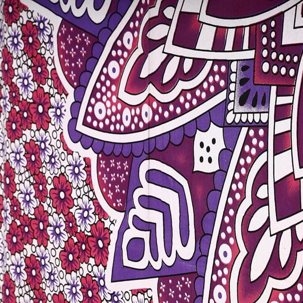 BLESS INTERNATIONAL Beautiful Indian Bohemian Psychedelic Hippie Tree of Life Window Curtain Panels for Bedroom, Living(Blue Red Passion Flower)