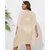 Women Plus Size Hand Crochet Floral Patchwork Cover Up Dress Loose Beach Bikini Cover Up Outerwear
