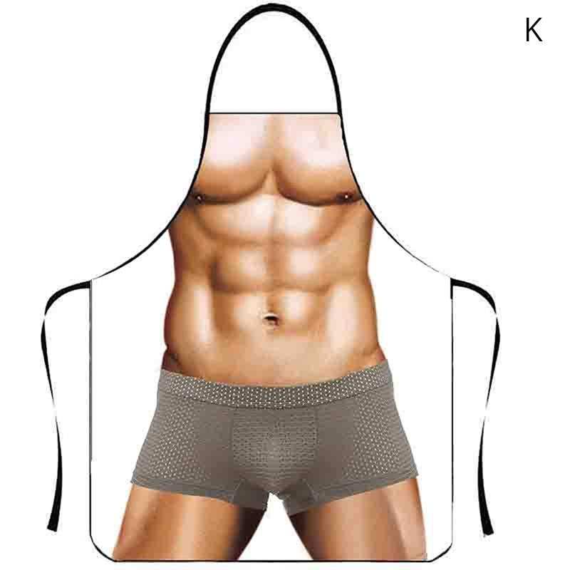 Muscle Man Sexy Woman Funny Kitchen Aprons For Woman Home Decoration Gifts