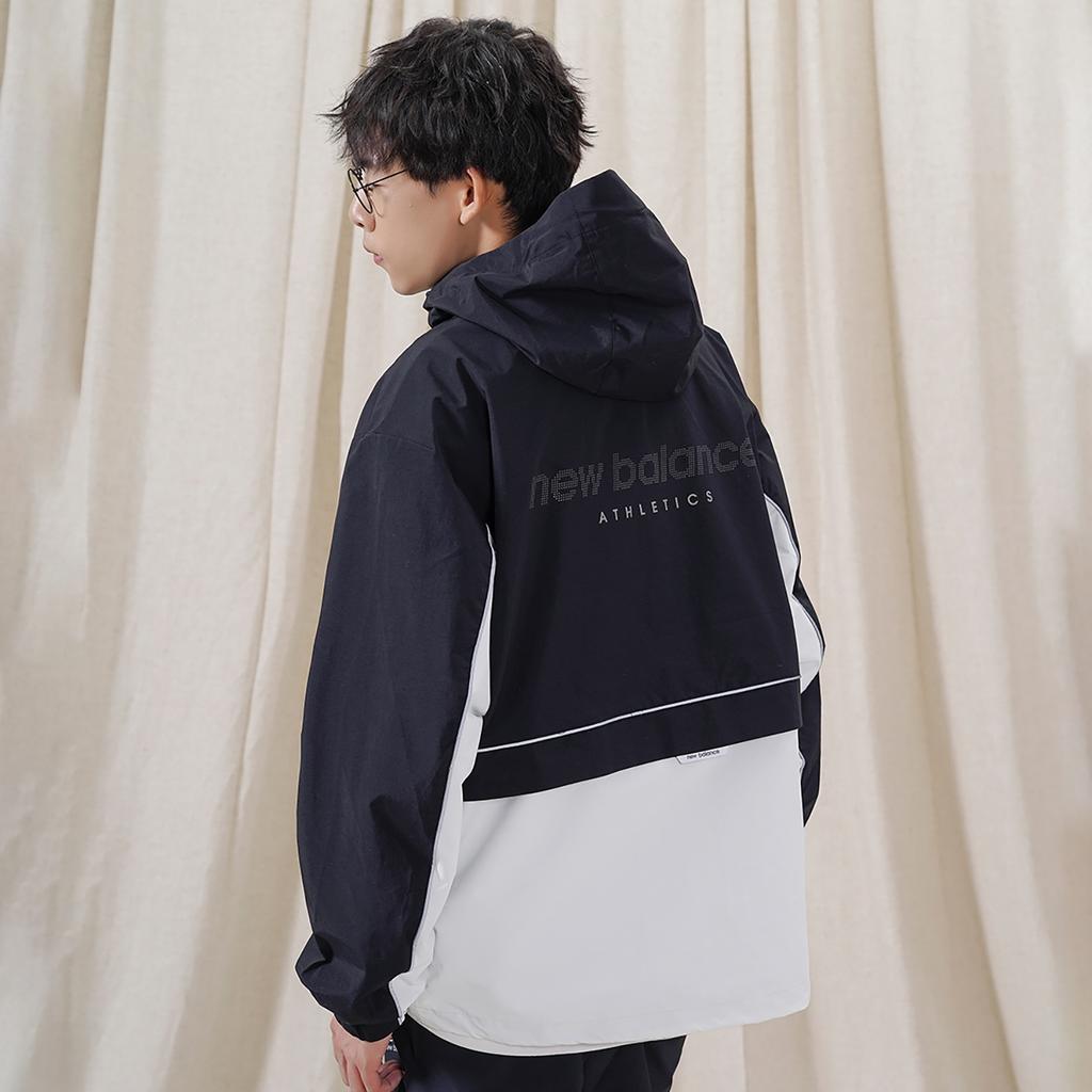 New Balance Windproof Jacket Asia Sizing 'Black White' Unisex 5AC39333-BK