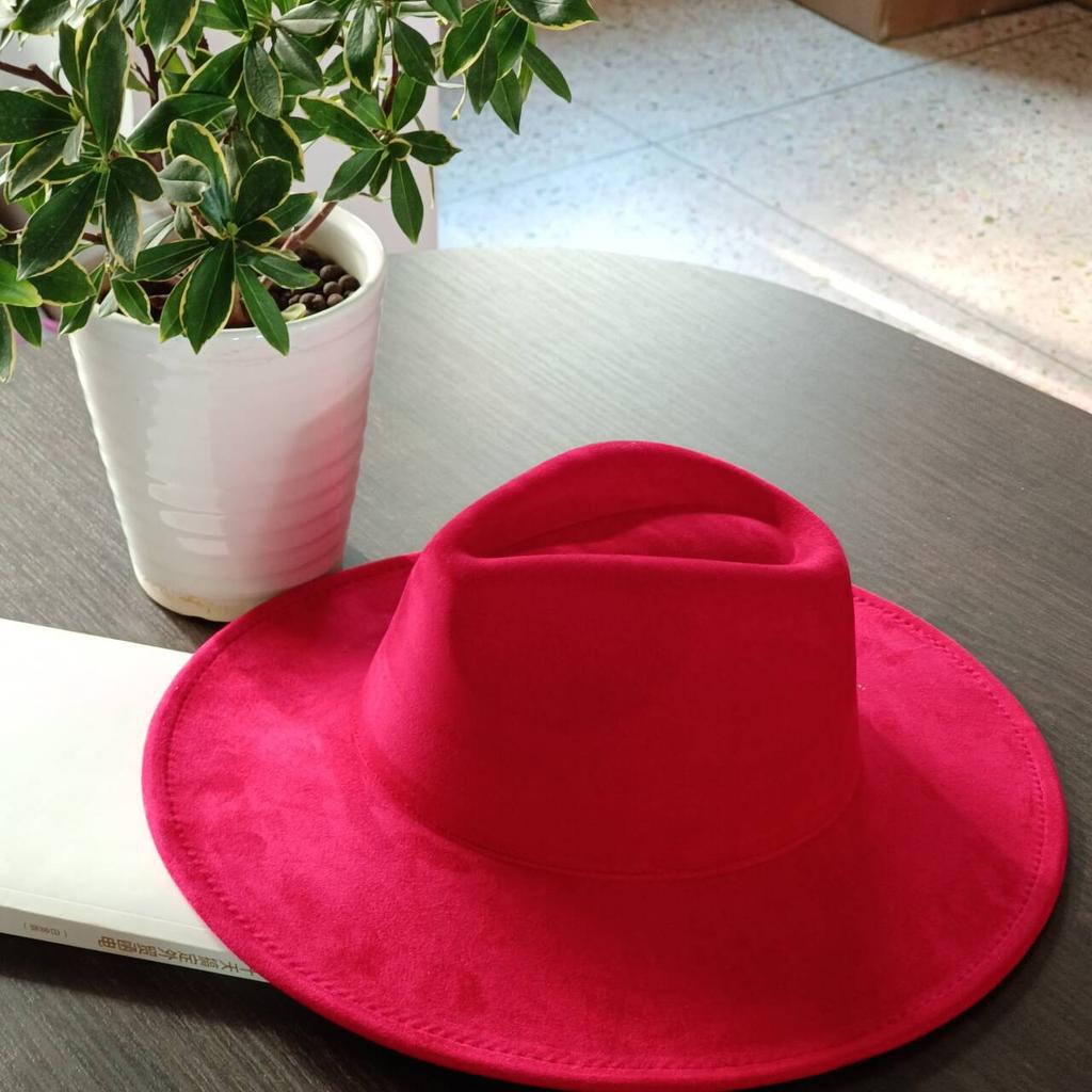 LIDHAY Western Style Suede Hat, Unisex Wide Brim Fedora Hat, Felt Panama Hat, Rancher Hat LIDHAY Western Style Suede Hat, Unisex