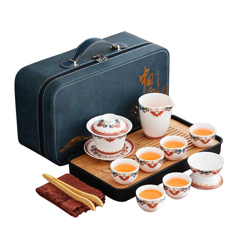 Yipan White Jade Dunhuang Tea Set