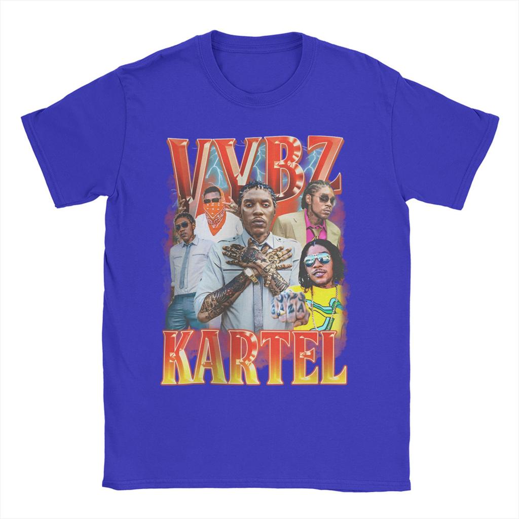 Rapper Vybz Kartel T-Shirt Summer  100 Cotton T-Shirts For Man Novelty Printed Tshirt Short-Sleeved Funny Top Tees