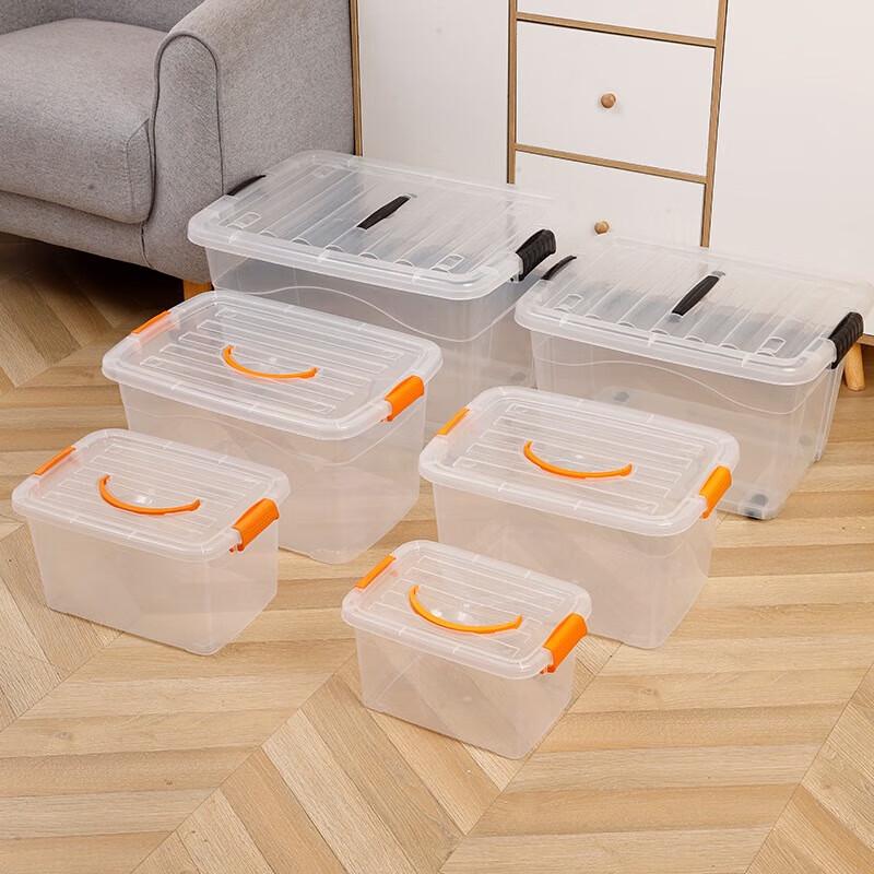 Shangheng Transparent Plastic Storage Box with Wheels