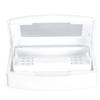 Makeup Tool Cleaning Box ABS Multifunctional Portable Nail Tool Clean Tray for Jewelry Needle White