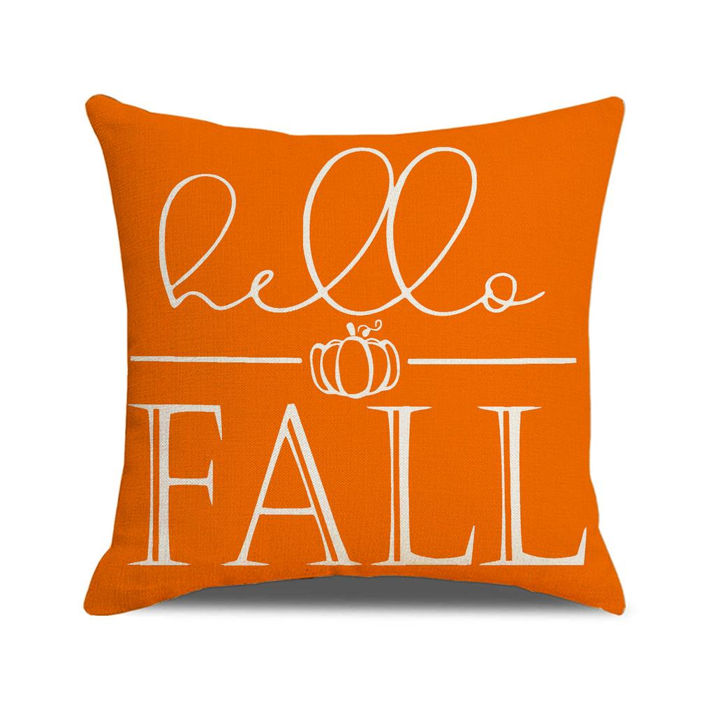 Autumn Harvest Pumpkin Pillow Cover Farmhouse Atmosphere Decoration Thanksgiving Cushion Maple Leaf Print Home Sofa Cushion