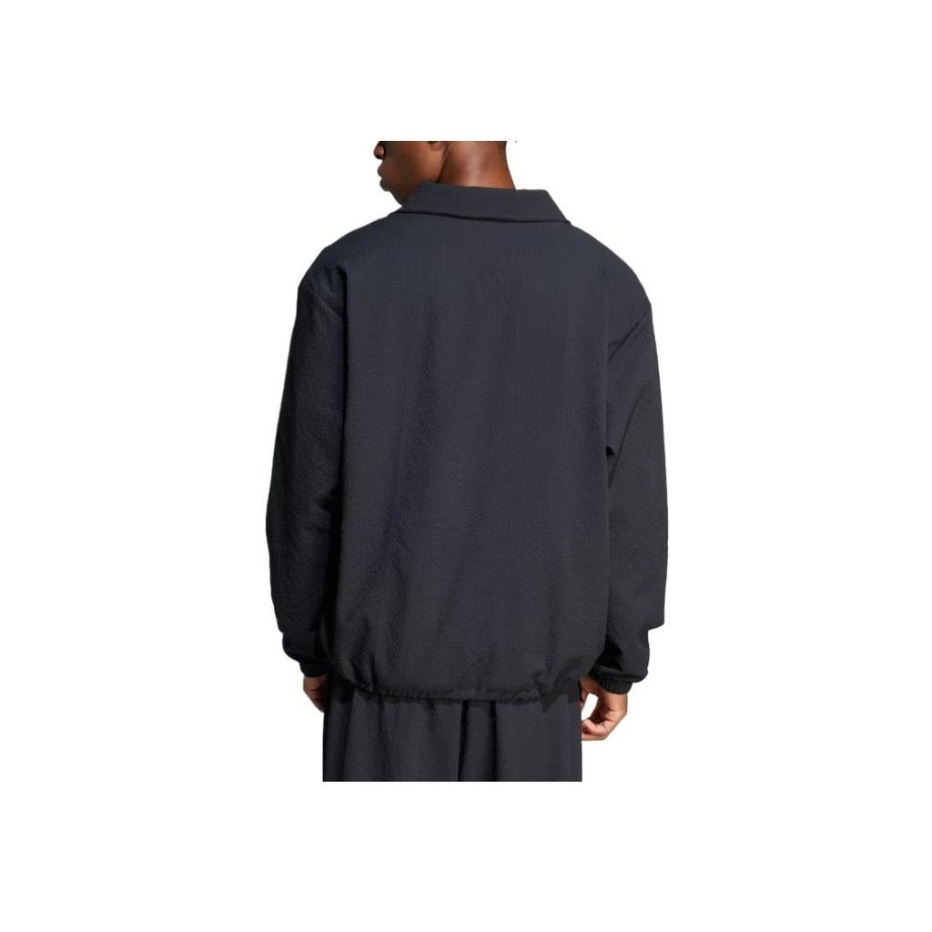 Adidas Fashion Seersucker Firebird Track Top Black Men Streetwear JC7416