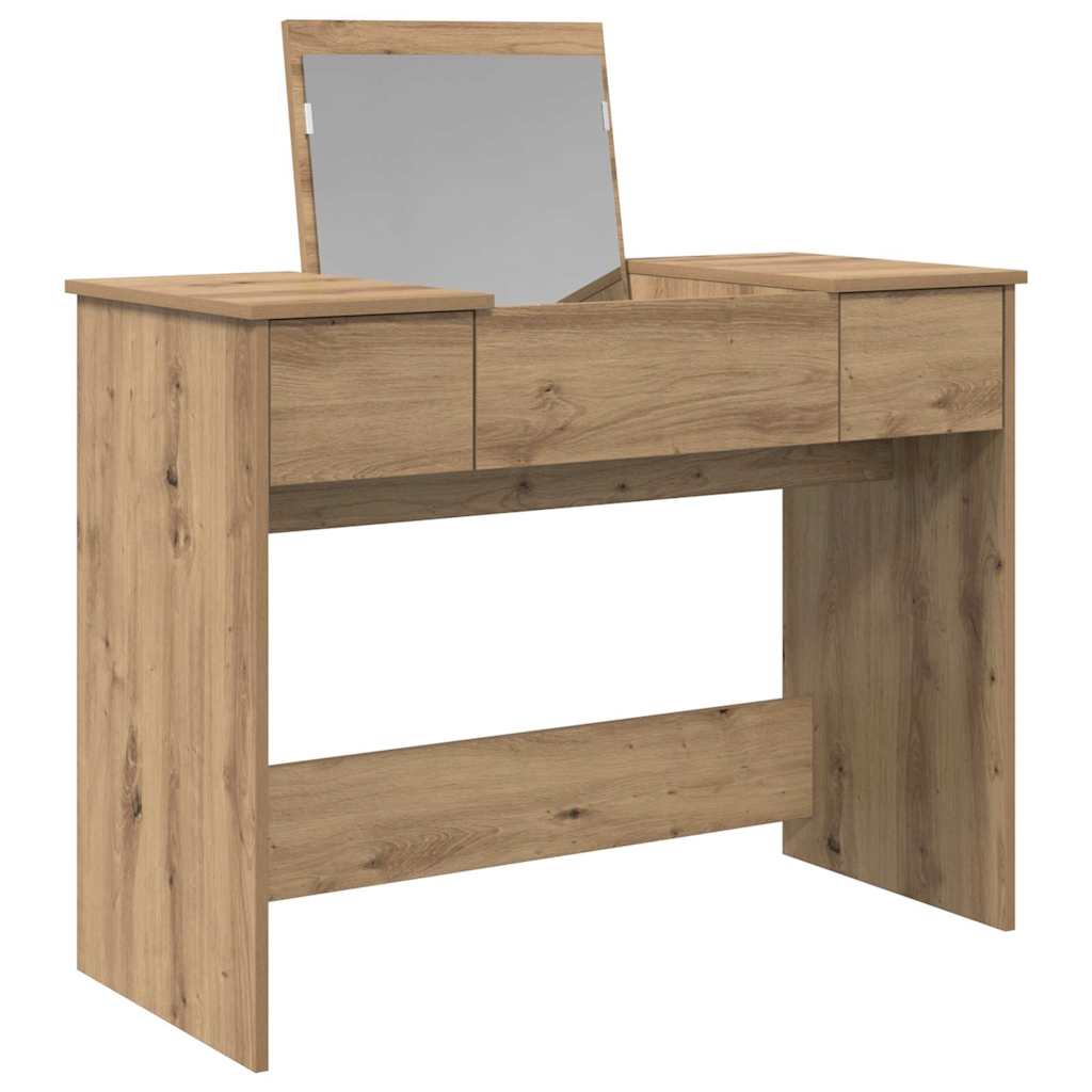 Cosmetic Table with Drawers Artisan Oak 100 X 45 X 76 Cm