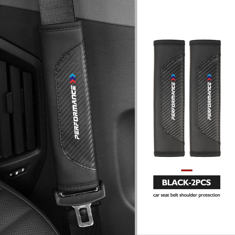 Car Seat Belt Protection Spliced Carbon Fibre Shoulder Pad For BMW E91 E92 E93 E60 F10 F30 E39 E36 E87 X3 X5 E70 E46 E90