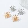 2025 New Fashion Gold Women's Earrings Elegant Geometric Sunflower Earrings Fashion Women's Accessories