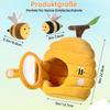 Babyspielzeug 6-12 Monate, 6-in-1 Baby-Bienenstock mit 5 Bienen Montessori Sensorisches Spielzeug mit Scheune, Rassel, Spiegel, Pädagogische Spiele für Kinder und Motorik