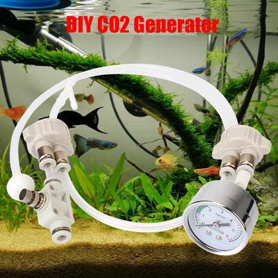 CO2-generatorsystemkit Akvarietillbehör Med Tryck Luftflödesenhet CO2-ventil Diffusor För Akvarium Vattenväxt