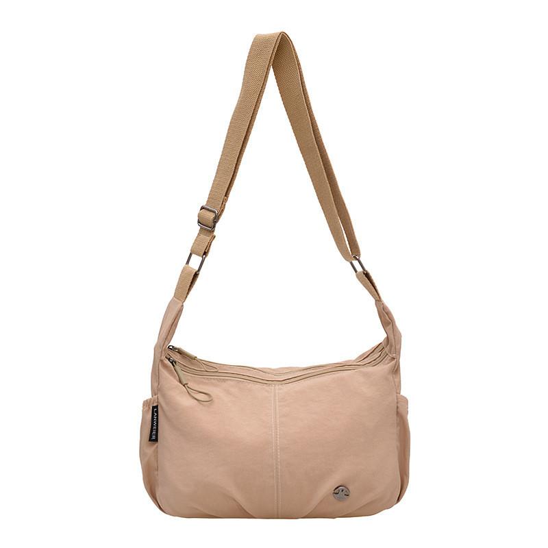 Womens Large Soft Waterresistant Crossbody Bag With Inner Zipper Pocket For Casual Outings