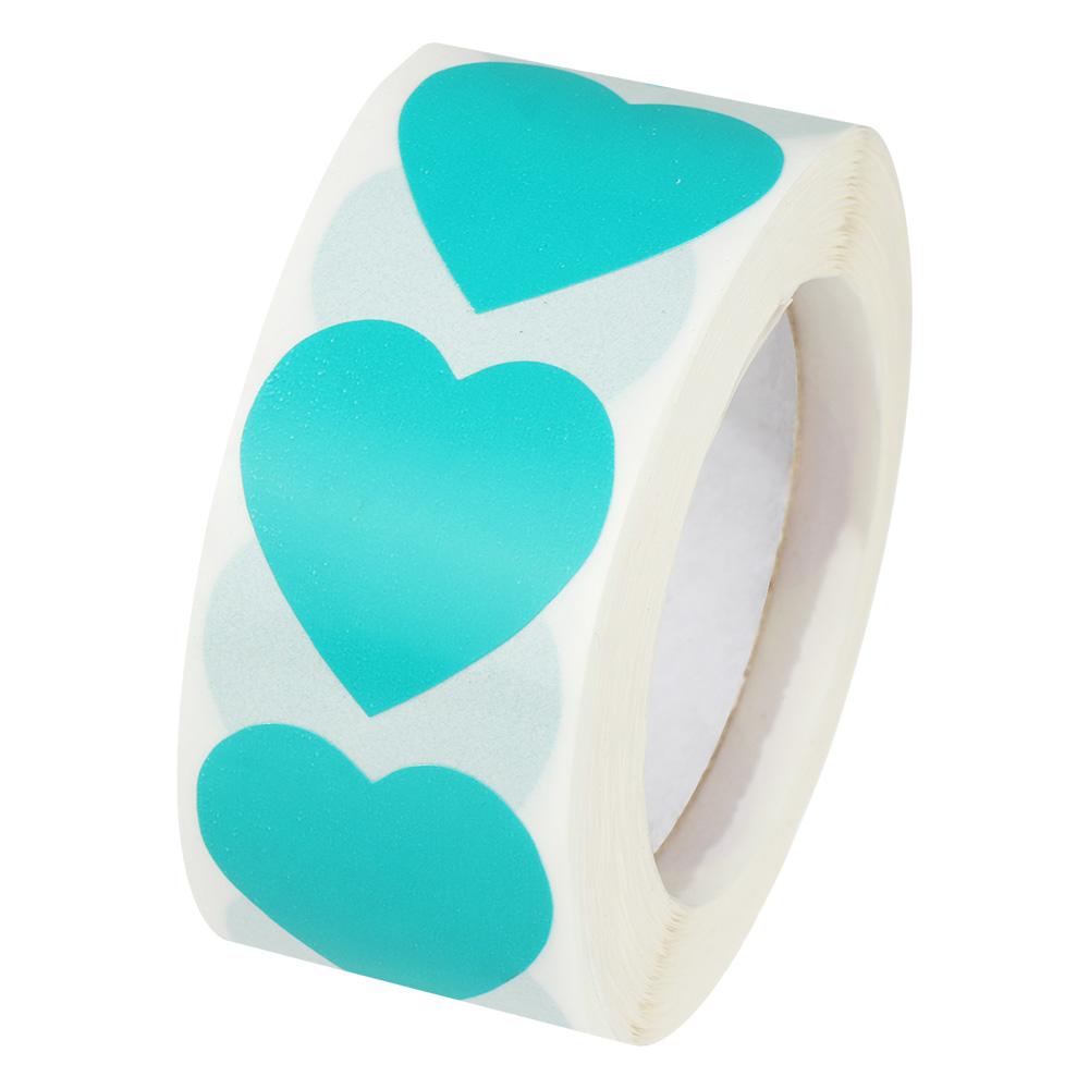 500 Pcs Package Label Gift Packaging Stationery Sticker Scrapbooking Love Heart Shaped Seal Labels