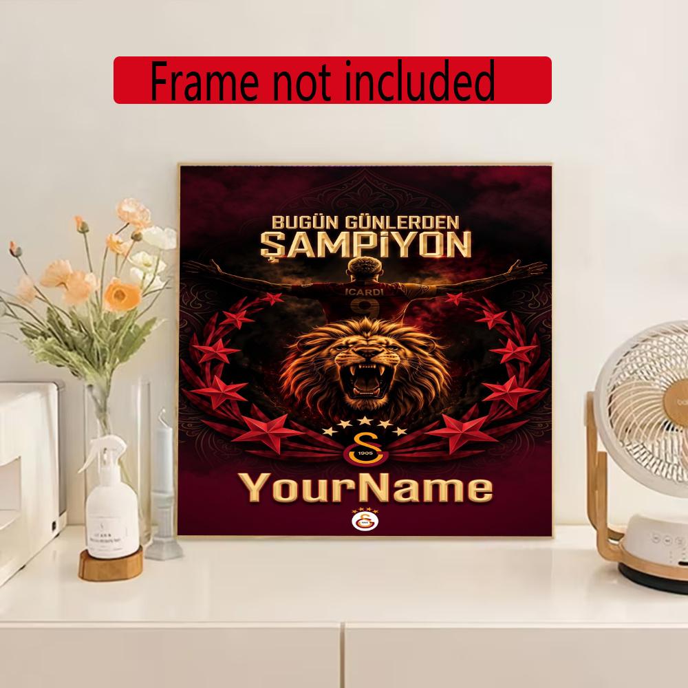 Galatasaray Personalized Text Diamond Painting Round Diamond Mosaic Rhinestones Diamond Embroidery Craft Kit Wall Decor Without Frame