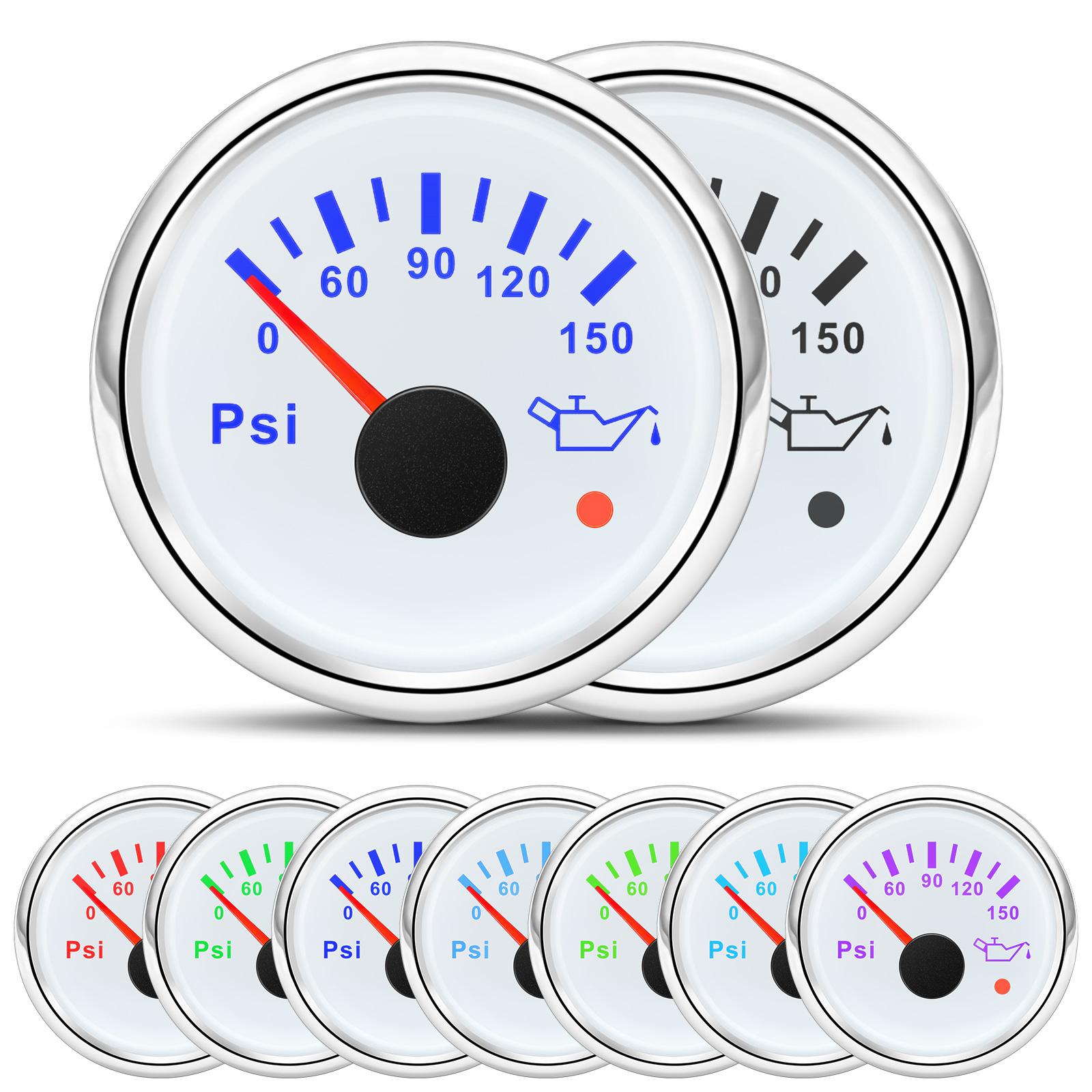 

2 52 мм манометр для измерения давления топлива 0-150 фунтов на квадратный дюйм автоматический измеритель давления масла универсальный манометр для измерения давления масла 12 ~ 24 В для автомобиля, мотоцикла, грузовика