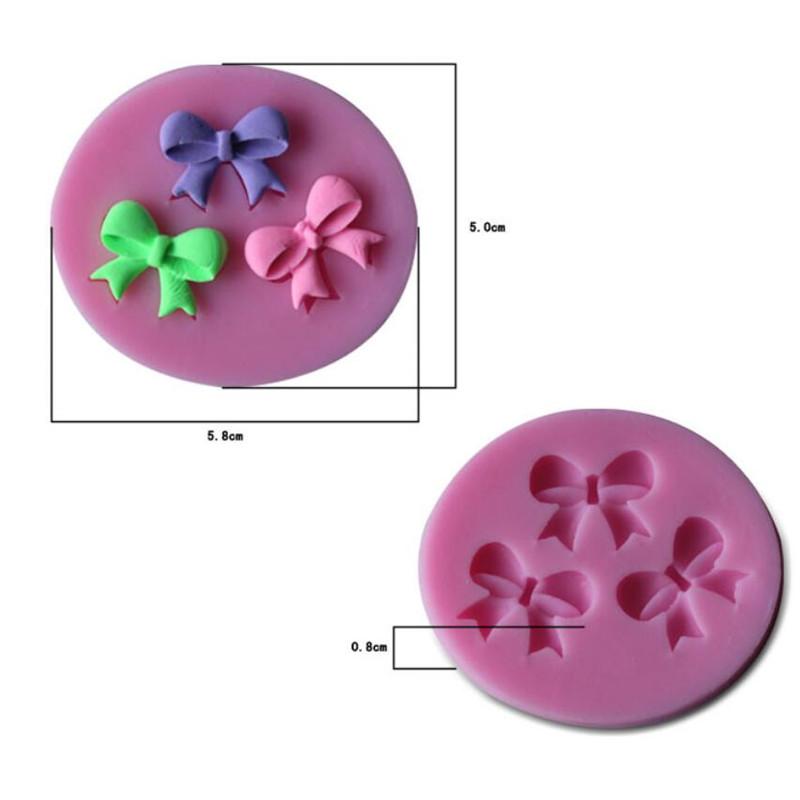 1pcs  Cartoon Bow Tie Silicone Mold For Chocolate Fondant Jelly Candy Cake Decoration Baking Tool Bow-knot Resin Art Moulds