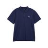 Li Ning Letter Logo Printed Round Neck Loose Comfortable Casual Early Spring Short Sleeve Polo Shirt Unisex Polo Shirts Deep-Navy APLV605-3