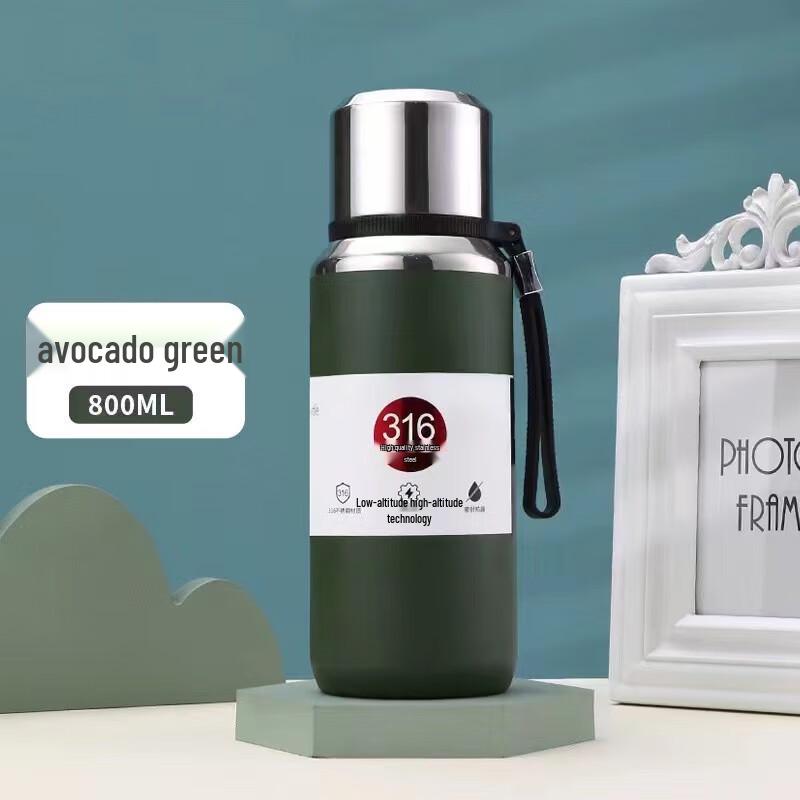 Shangqi 316L Stainless Steel Insulated Water Bottle with Carrying Strap