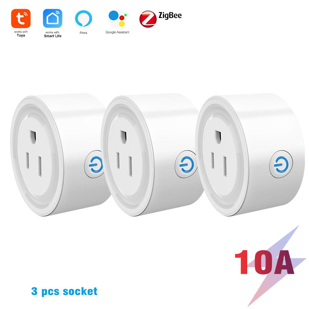 Priza Inteligentă Tuya Zigbee Mufă SUA Pentru Hub Gateway Casă Inteligentă Wireless Telecomandă Aplicație Funcționează Cu Alexa Google Home face Casa Mai Inteligentă