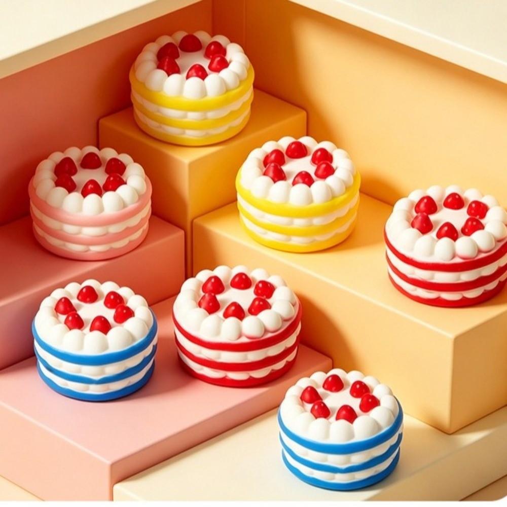 Strawberry Cake Design Simulation Food Toy Color Random Slow Rising Toy  For Adults