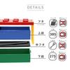 Padou Verschließbare Block-Lunchbox 660 ml Lunchbox Kein Gürtel erforderlich Mikrowellengeeignet Wird mit Essstäbchen geliefert Leichtgewichtig Hergestellt in Japan [PBLOCK] 2-stöckig (rot)