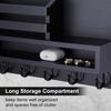 Key and Mail Holder Wall Mount Key Hanger with Long Storage Box and 5 Hooks for Coat Dog Leash Home Decor Rack House Accessories Entry Way Organ