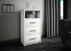 Comodino Armadietto 3So Bianco 40Cm Cassetti Cassettiera Scaffale