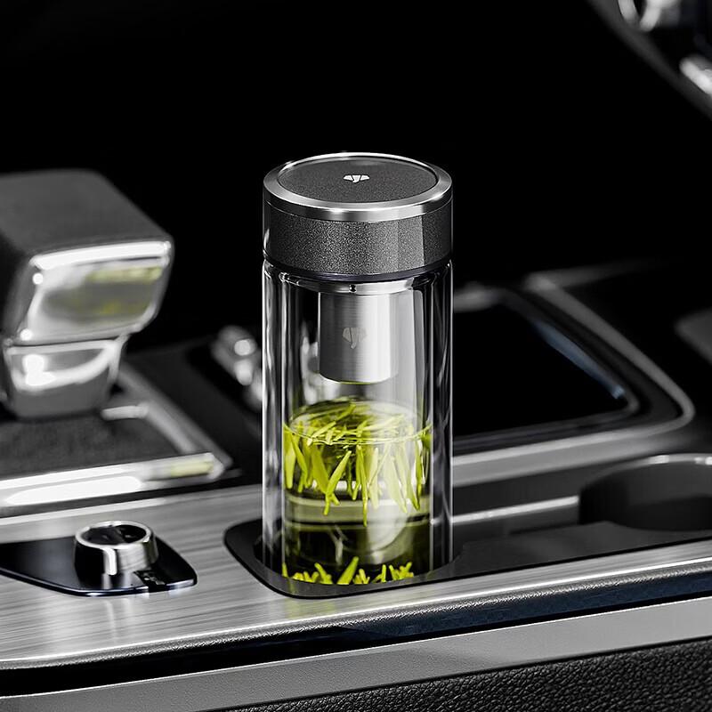 Wanxiang Double-Wall Borosilicate Glass Travel Mug