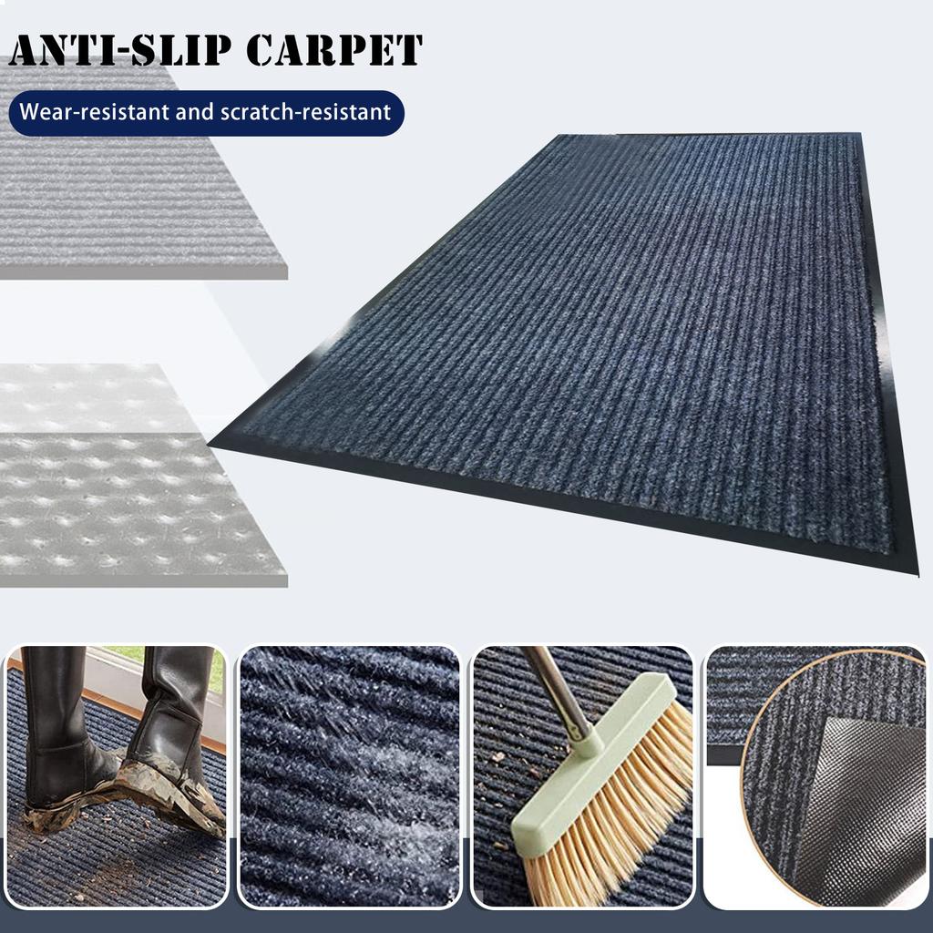 Front Door MATS For Indoor And Outdoor Entrances, 2pcs Of 29.5 X 17 In, Non-fading And Easy-to-clean Floor MATS