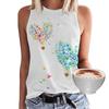 Colorful Geometric Tie Dye 3D Printed Vest for Women's Street Wear