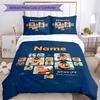 3pcs Custom Name Sheriff Labrador Bedding Set Duvet Cover Closure Includes 1 Duvet Cover & 2 Pillowcases, Soft and Comfortable for All Seasons.