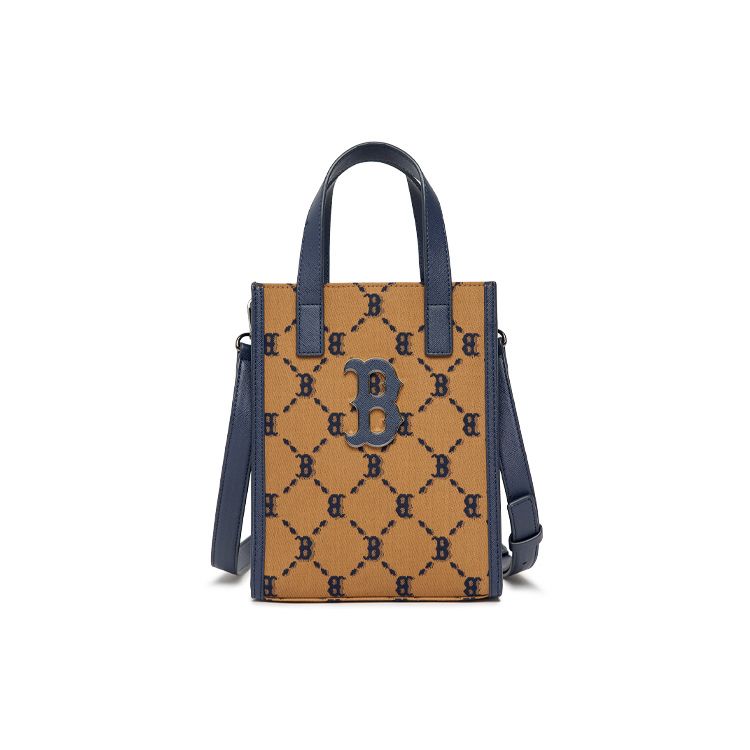 MLB Vintage Diamond Floral Jacquard Color Block Tote Bag Shopping Bag Phone Bag Accordion Bag Handbag Shoulder Bag Crossbody Bag Mini 3ACRH102N-43BGD Mini 17460₽