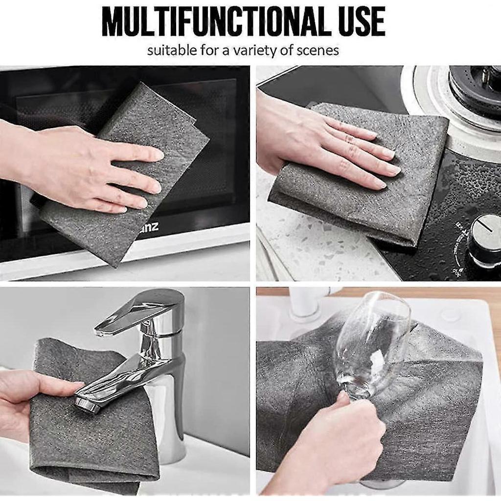 Thickened Magic Cleaning Cloth, Large Microfiber Glass Cleaning Cloth Rags, Reusable Magic Streak Free Miracle Cleaning Cloths, For Cleaning Windows