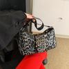 PU Women Crossbody Bag Leopard Print Bag Fashion One-shoulder Underarm Bag Niche Design Messenger Bag