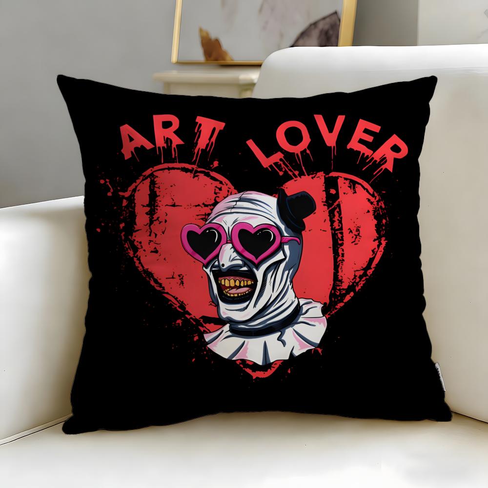 classic movie Terrifier Cushion Cover Soft  EasyWash Pillow Case  Versatile for Couch Bed Travel and Office