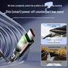 240W Seven-Color Light Super Flash Charge Type-C Car Charger Cable for Apple, Huawei, VIVO, OPPO, Xiaomi