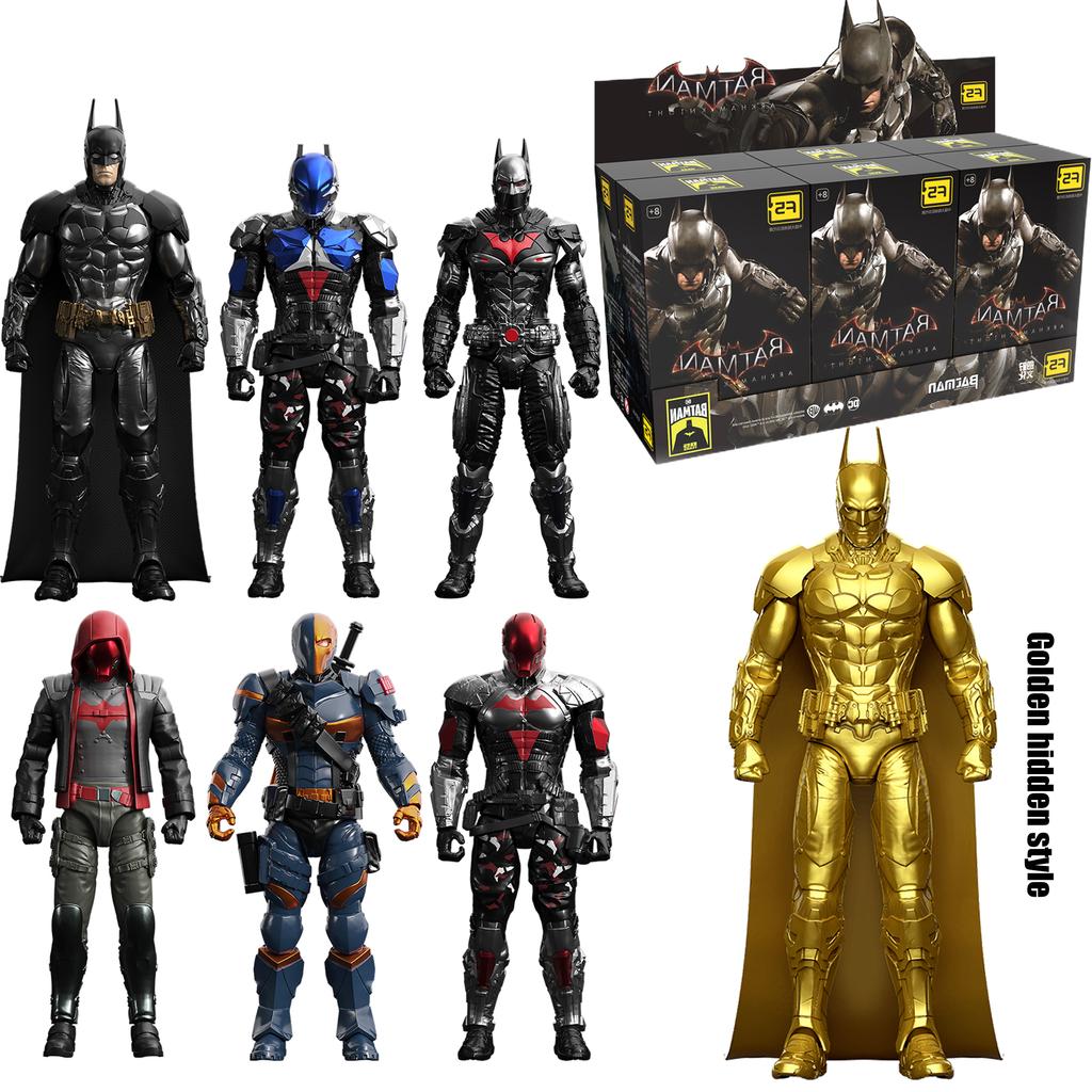 7 Style F5 Batman Arkham Knight Zusammengebautes Modell Blind Box 7style 10cm Spiel Actionfiguren Sammlung Hobby Modell Ornamente Jungen