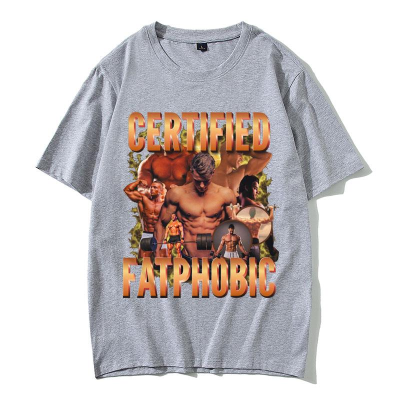 Lustige Zertifizierte Fettphobische Fitnessstudio Pump Cover T-Shirts Männer Frauen Lässiges Baumwoll-T-Shirt Workout Bodybuilding Sommer T-Shirt