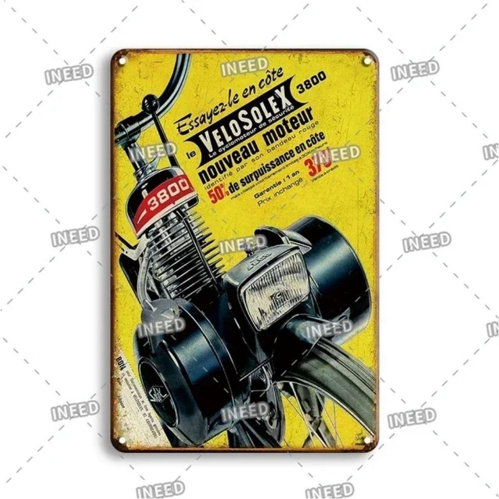 Retro Motorcycle Metal Posters Garage Home Wall Decor