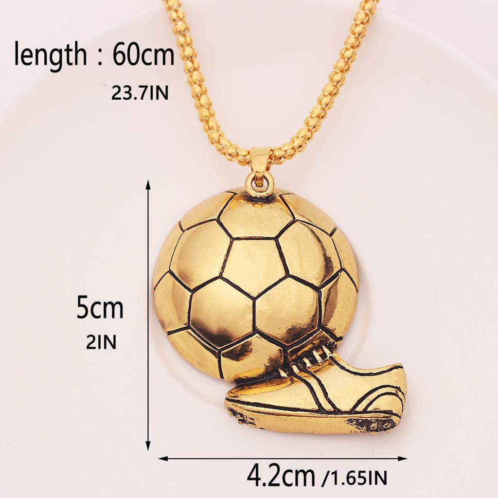 Football Pendant Sports Men's Ball Accessory Jewelry Hip-hop Retro Male Fitness Accessory