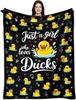 Rubber Duck Blanket for Duck Lovers Cute Yellow Duck Print Soft Flannel Throw Blanket for Couch Bed Sofa Perfect Gift for Kids