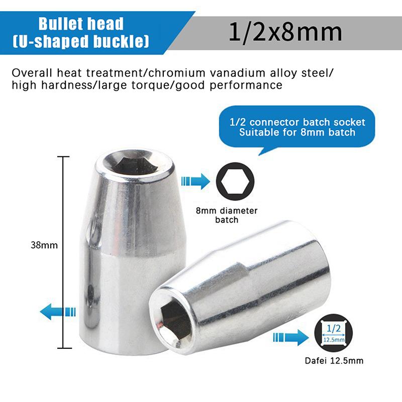 Durable Impact Socket Converter with Hex Shank Bits, Essential for Repair and Replacement Tools.