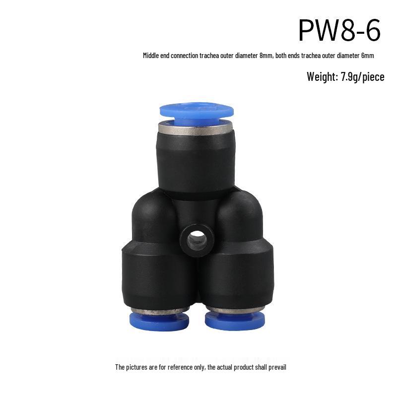 High-Pressure PE Tee & Reducer Pneumatic Quick-Fit Fittings for Air Pipe
