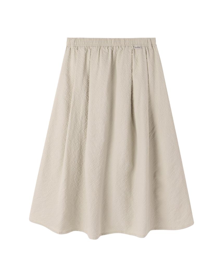 Brompton London W Seersucker Skirt - L/Beige (P262Wsk180)