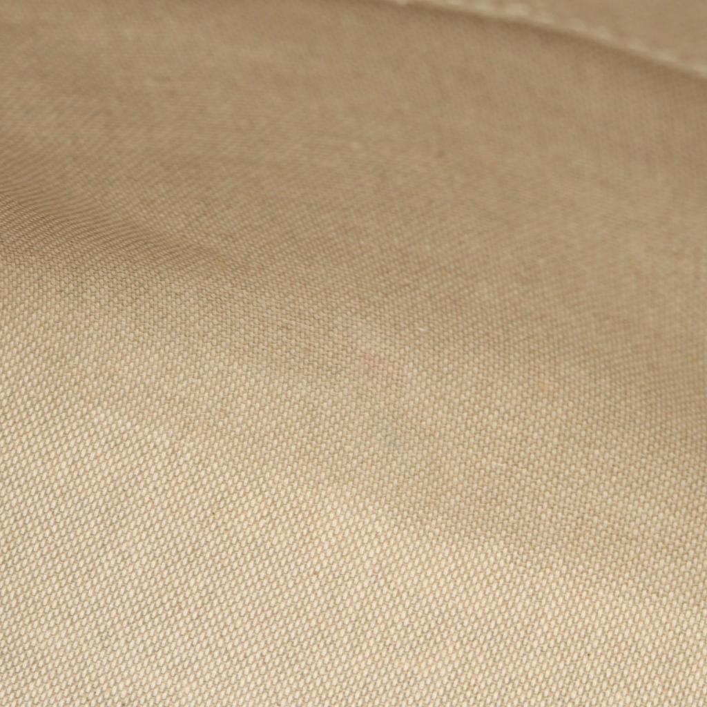 Used JIMMY CHOO logo Tote Bag canvas leather Beige Black Used Women