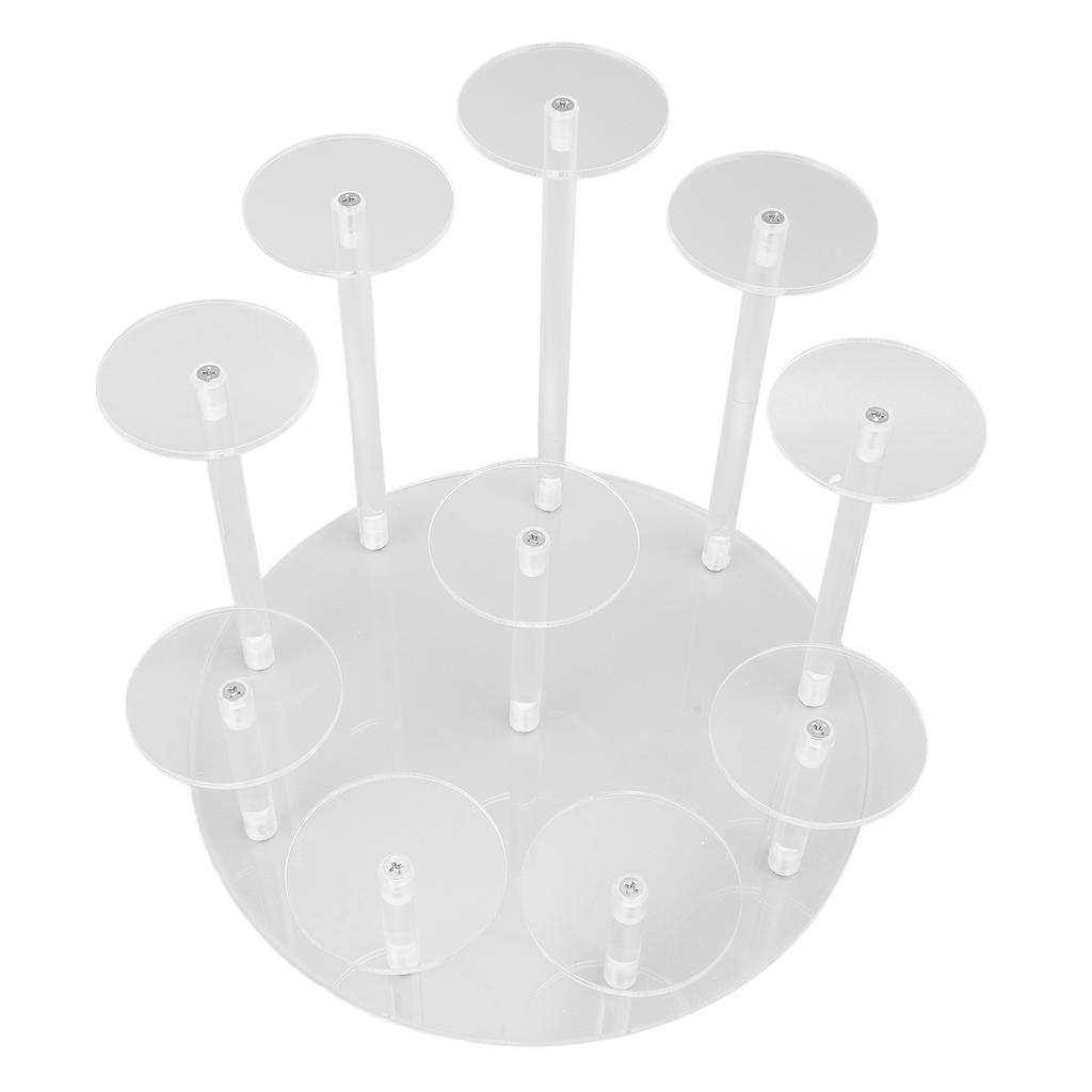 Suport de prezentare pentru cupcakes 10 coloane acrilic transparent pentru masa de desert pentru petrecere