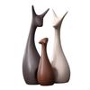3 Stück Keramik-Ornamente Tierfigur Skulptur Hirschstatue Dekorative Einrichtungsgegenstände Kreativ